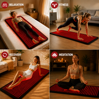 APTREDLIGHT Tapis de luminothérapie rouge pour le corps entier 660nm/850nm LED pour la récupération après l'exercice et les soins articulaires à domicile