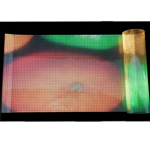 Indoor Transparent Flexible LED Display <b>Screens</b> <b>Wall</b> Glass Window Advertising Transparent Film LED Video Mesh LED Display P8 - Product Image 5