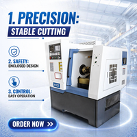 Chinese Horizontale Platte Bed CNC Metaaldraaibank H32 CNC Draaibank Mini CNC Draaibank