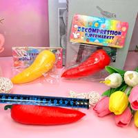 Jouet Squishy Mochi Fruits et Légumes, Jouet Anti-Stress à Presser, Boîte Mystère Supermarché pour Enfants, Cadeau de Fête