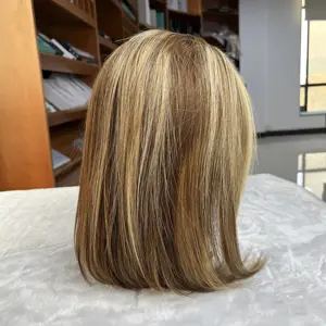 Peluca de cabello humano de 13x4 para mujer, frontal de encaje postizo, corte Bob corto con línea de pelo prearrancado, barata de fábrica, superventas