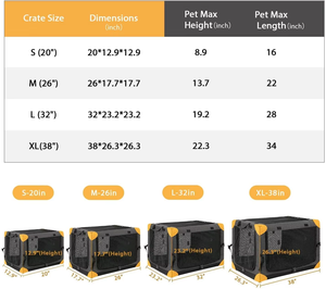 Kapalı ve açık seyahat için fermuar kapatma yumuşak katlanabilir köpek sandık ile taşınabilir katlanabilir evcil hayvan kulubesi - Product Image 3