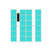Casier intelligent pour bagages à 24 portes en acier avec infrarouge, compatible API, pour système de livraison via votre propre application pour entrepôt et supermarché