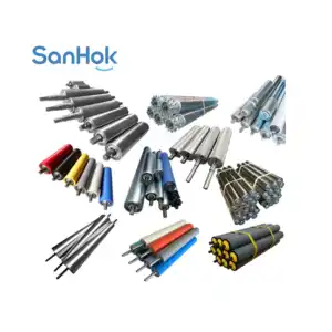 Conveyor Roller Supplier Made With SUS 201 or SUS 304 Tube With Steel Shaft Made By Sanhok