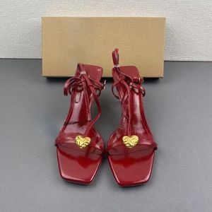 Sandales tendance d'été pour femme, mules ouvertes, nouveaux styles, talons rouges pour femme - Product Image 5