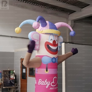 Clown gonflable géant de 2,5 m avec logo personnalisé, éclairage LED, danseur d'air lumineux, modèle publicitaire pour la promotion de marque/vente au détail - Product Image 2