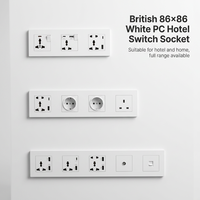 Prise murale EU Schuko type A+C, type C+C, prise de charge, panneau PC ignifuge, 16A 250V, norme européenne