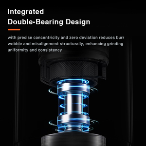 Molinillo de Café Eléctrico Portátil de Doble Rodamiento, 48 mm, Cónico, de Acero Inoxidable y Aluminio, Automático, para Exteriores, 110V 220V 72W - Product Image 5