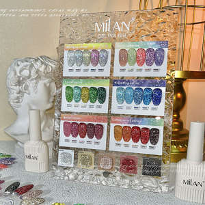 35 COLORES <span class=keywords><strong>Milan</strong></span> 2023 Nueva colección de esmalte de gel reflectante Disco Diamond Glitter Uv Gel Esmalte de uñas Set Suministros de uñas al por mayor - Product Image 4