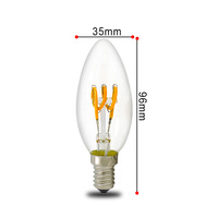Ampoules LED 3W 120LM sans scintillement AC230/110V 2200-6000K à intensité variable pour éclairage intérieur >95 CRI Garantie 3 ans Construction en verre