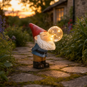 Divertida Estatua de Gnomo de Jardín con Luz Solar de Resina, Lámpara LED de Globo <span class=keywords><strong>para</strong></span> Patio Exterior, Decoración de Jardín, Figura Decorativa al por Mayor OEM - Product Image 4
