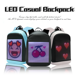 Modern Style LED <b>Backpack</b> APP Programmable 64*64 Pixels Pictures Logo Display Laptop Bag Factory Price Colleagues School Bags - Product Image 2