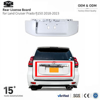 Support de plaque d'immatriculation arrière direct usine pour Toyota Land Cruiser Prado FJ150 2018-2023, montage sur hayon, ajustement OEM