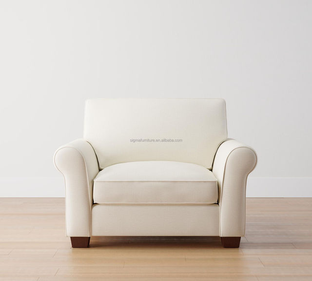 High End Customization comfort Roll Arm Upholstered Chair-And-A-Half Chaise Lounge Sofa