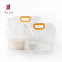 Sacs en plastique imperméables pliables de 1,5 L, 5 L, 10 L, pour liquides, avec buse d'arrosage, sac debout avec poignée