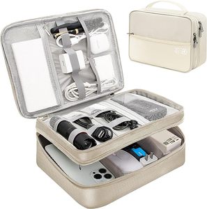 Échantillon gratuit Sac organisateur de câbles portable étanche Sac de rangement de voyage rigide de protection EVA OEM Étui de charge pour batterie externe - Product Image 2