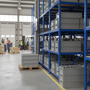 Etap KT 4816 Industrial Solid <b>Box</b> Stackable Plastic Euronorm Storage <b>Crate</b> Logistics From Turkey - Product Image 3