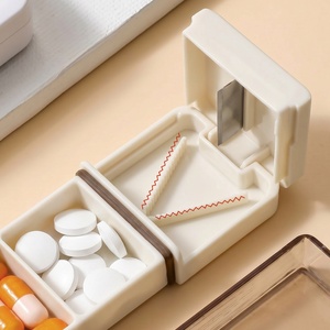 7-DAYS Travel Weekly Medicine Organizer Plastic <b>3</b> Compartments Tablet Dispenser Box Push-Pull Drawer Pill Storage Box - Product Image 1