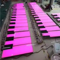 Plancher de piano à pied à capteur interactif étanche extérieur pour décoration de soirée dansante carrée illuminer le carrelage