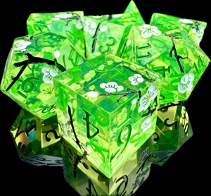 Dés de jeu de table DND COC pour groupes de jeu Dungeons and Dragons Cthulhu, polyèdre à angle droit, 7 pièces colorées - Product Image 4