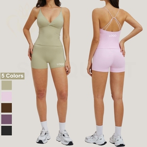 2-teilige Yoga-Sets für Damen, Activewear-Sets, Gebürsteter Beauty-Back Yoga-Anzug, Nylon-Spandex Sportbekleidung, Fitness-Kleidungssets - Product Image 1