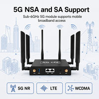 Router WiFi 6 Dual SIM 5G/4G dengan Slot Kartu TF OpenWrt Dual Band Wireless CPE Dual SIM ESIM untuk Berbagi File & Penggunaan di Rumah & Kendaraan
