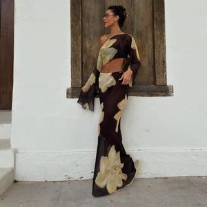 Vestidos Casuales de Verano con Estampado Floral 2026, Conjunto de Vestido de Noche con Encaje Floral - Product Image 4