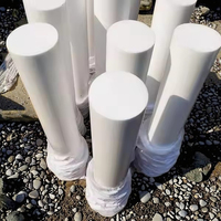 Barres conductrices en PTFE anti-électrostatiques, barres en plastique PTFE rempli de carbone pour environnements explosifs, conformes à la norme ASTM D257