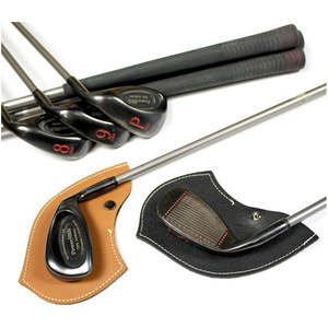 Fundas de cuero personalizadas para palos de golf, protectores de cabezales de palos, accesorios de golf, equipo de práctica. - Product Image 5