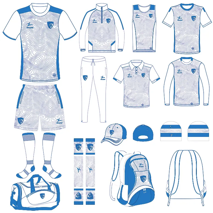 Ensemble de collection de maillots de football personnalisés au design nouveau