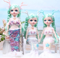 Poupée de mode sirène princesse Haoxuan à succès, thème musical, mini-jouet en plastique 15-30cm, cheveux personnalisables