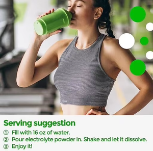 Suplemento en Polvo de Electrolitos BCAA con Sabor a Limón, Vegano, Sin OMG, Sin Gluten, para Deportes y Fitness - Product Image 5