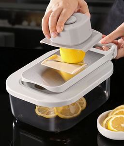 Nuevo Picador Manual de Alimentos PP, Rebanador de Verduras y Espiralizador, Cortador, Rallador, Juego de Utensilios de Cocina con Contenedor - Product Image 2