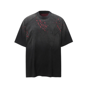 BINBEIER 酸洗男式定制设计复古宽松T恤 重磅棉质短袖衬衫 - Product Image 1