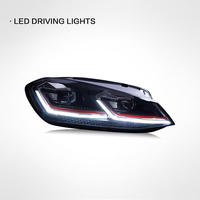 Ensemble de phares pour Golf 7 GTI High 7.5, avec feux de jour LED double en forme de L et clignotants séquentiels