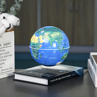 Globe terrestre éducatif rotatif à lévitation magnétique, éclairé, de 6 pouces, pour l'enseignement, à poser sur table