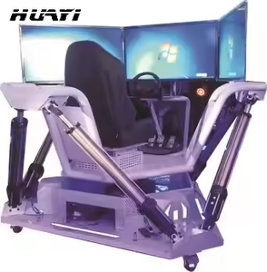 İç Mekan <span class=keywords><strong>3</strong></span> Ekranlı 6 DOF Hareket Platformlu Sanal Gerçeklik Simülatörü Yarış Arabası Oyun Makinesi Metal Eğlence Eğitici Alışveriş - Product Image 2