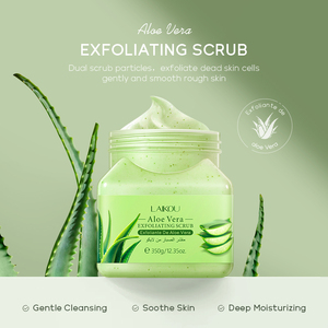 LAIKOU Aloe Vera Scrub corpo con pacchetto di vendita al dettaglio particelle naturali smerigliate rimuovere pelle ruvida pelle d'oca - Product Image 2