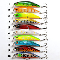 Leurre artificiel dur type Minnow 6,5 cm/4 g, micro-crayon coulant pour achigan, bar, eau douce/eau salée