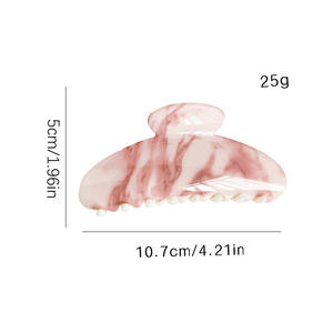 Nouvelle pince à cheveux en acrylique colorée, demi-ronde, changeante de couleur, pince requin, accessoires de cheveux élégants et magnifiques pour femmes - Product Image 4