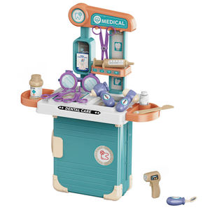 2025 vente chaude enfants d'âge préscolaire semblant jouer maison jeu jouets en plastique 3 Style <span class=keywords><strong>médecin</strong></span> Table valise boîte ensemble jouets <span class=keywords><strong>pour</strong></span> <span class=keywords><strong>cadeau</strong></span> - Product Image 2