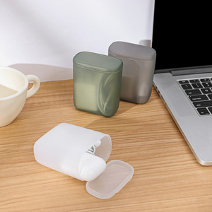 Portable Cable Storage <b>Box</b> Rectangle Covered Multi Functional Desktop Organizer Gray Dark Green <b>White</b> Solid Color - Product Image 2