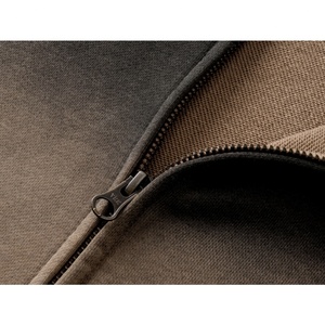 Sudadera con Capucha y Cremallera Estilo Streetwear, Lavado Ácido Personalizado, Diseño Vintage Desgastado, Unisex, Talla Grande, Moda Urbana Casual, 100% Algodón - Product Image 4
