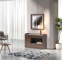 Aparador de Té Multifuncional de Madera, Mueble Bar para Mesa de Té Moderna con Diseño Ecológico y Duradero, Organizador de Juegos de Té