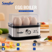 Sonifer SF-1510 Nouveau Usage Domestique Électrique Rapide Cuiseur À Oeufs Boîtier Automatique Vapeur Ménage En Plastique Chaudière À Oeufs