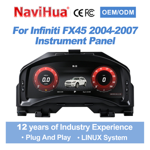 NaviHua สำหรับ Infiniti FX45 ปี 2003-2007 อัพเกรดระบบรถยนต์เป็นระบบ Linux รองรับ Carplay มาตรวัดความเร็วอัตโนมัติ จอแสดงผลดิจิตอล LCD สำหรับรถยนต์ - Product Image 1
