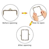 Fermoir en Bronze Antique pour la fabrication d'un sac à main, cadre métallique, fermoir pour sac carré, DIY