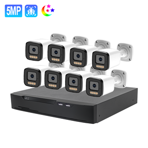 Sistema de Cámaras de Seguridad 8CH 4K NVR, Kit de Cámaras POE de 5MP, Audio Bidireccional, Detección de Personas y Vehículos, CMS, Grabación 24/7, Sistema de Cámaras CCTV - Product Image 1