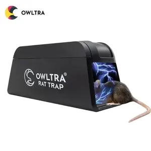 [OWLTRA] Indoor High Voltage Electronic Rat Trap Automatic Mice Rodent Catcher Trap Humane Plastic Electric Mouse Trap