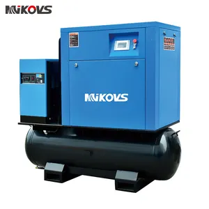Mikovs 4kw 5.5kw 7.5kw 11kw 15kw Compressor de ar de parafuso rotativo elétrico industrial silencioso com secador e tanque